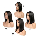 Perruque lisse courte naturelle – Cheveux brésiliens