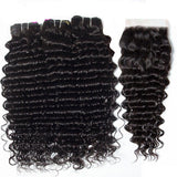 Tissage Brésilien Bouclé Deep Wave (3 Paquets + Closure)