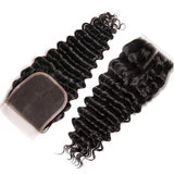 Tissage Brésilien Bouclé Deep Wave (3 Paquets + Closure)