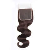 Tissage Brésilien Body Wave Chocolat Avec Top Closure
