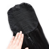 Ponytail Lisse Straight – Postiche en Cheveux Brésiliens 100 % Naturels