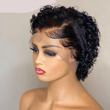 Perruque Courte Naturelle avec Baby Hair