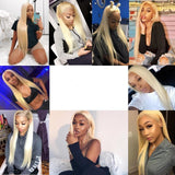 Perruque Blonde Naturelle Lisse en Cheveux Vierge Brésiliens
