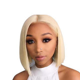 Perruque blonde platine naturelle lisse – Cheveux brésiliens