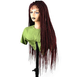 perruque tresse africaine rouge