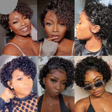 Perruque Afro raie invisible