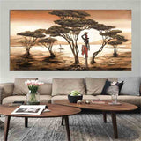 tableau paysage africain