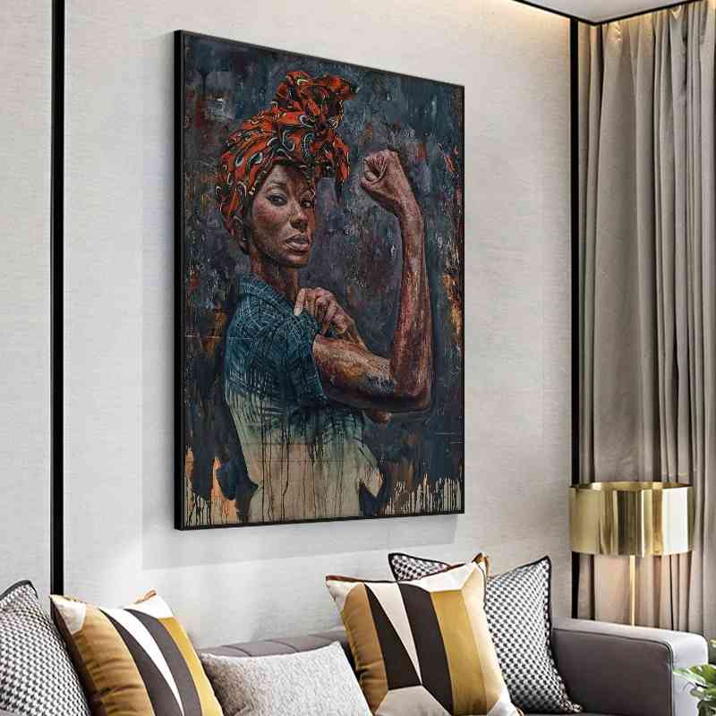 JOSUE Femme Afro-AméRicaine Poster En Toile JOSUE Femme Afro-AméRicaine Poster En Toile