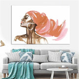 tableau femme à turban