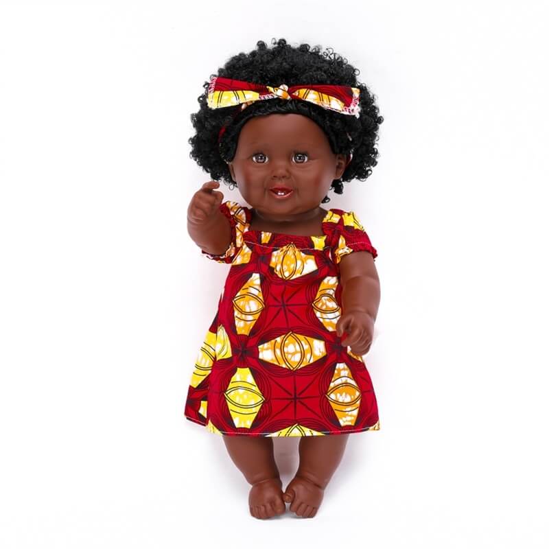 35,56 Cm Poupée Noire Poupée Afro-Américaine, Corps En Vinyle Complet Avec  Cheveux Bouclés Noirs, Pour Les Filles Âgées De 3 Ans Et Plus - Meilleur
