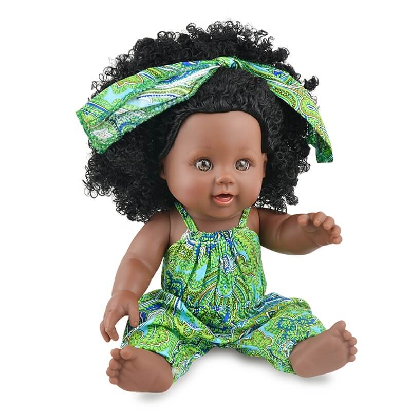 Poupée noire de 30,5 cm pour bébé fille, poupée africaine américaine avec  vêtements lavables (rose)