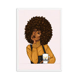 Tableau femme noir intelligente