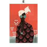 tableau africain femme lunettes