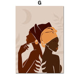 Tableau Africain femme turban