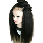 Perruque Kinky lisse en cheveux naturels brésiliens