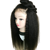 Perruque Kinky lisse en cheveux naturels brésiliens