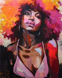femme noir peinture