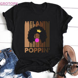T-Shirt Femme Afro<br> Melanin Queen