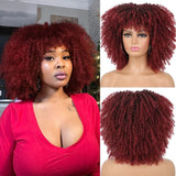 perruque afro rouge