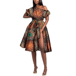 robe droite africaine courte