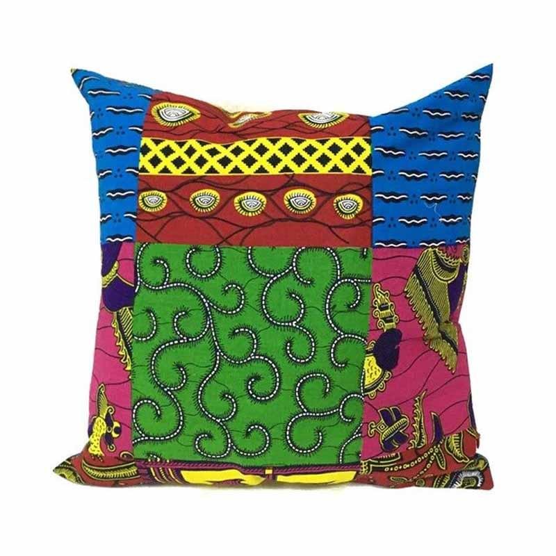coussin tissu africain wax