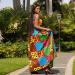 robe longue en pagne africain