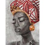 Tableau moderne femme africaine coloré
