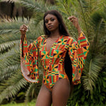 maillot de bain 1 pièce motif africain