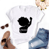 T shirt blanc afro Pride