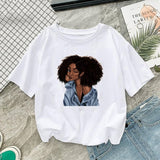 T-Shirt imprimé<br> Fille Afro