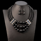 collier perles africaines noire