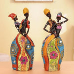 statuette couple africain