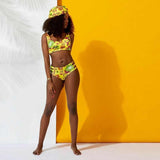 maillot de bain africain jaune