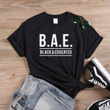 t-shirt noir black and educated