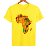 T-Shirt Carte d'Afrique culture jaune