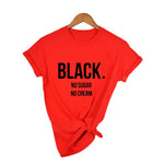 T shirt rouge black no sugar no cream