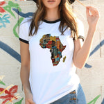 t-shirt carte afrique femme