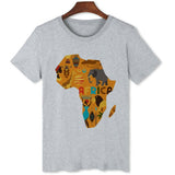 T-shirt Gris carte d’Afrique animaux