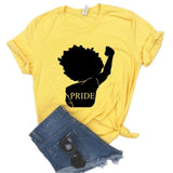 T shirt jaune afro Pride