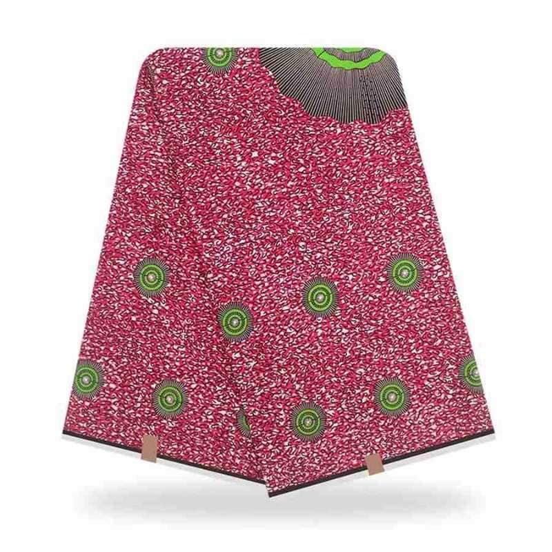 tissu wax rose et vert