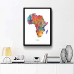 tableau continent africain couleur