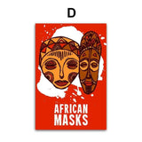 Tableau masques africains