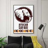 Tableau afrique safari éléphant