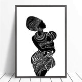 tableau femme africaine avec bébé