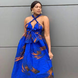 grande robe africaine bleue