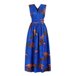 robe africaine bleu longue