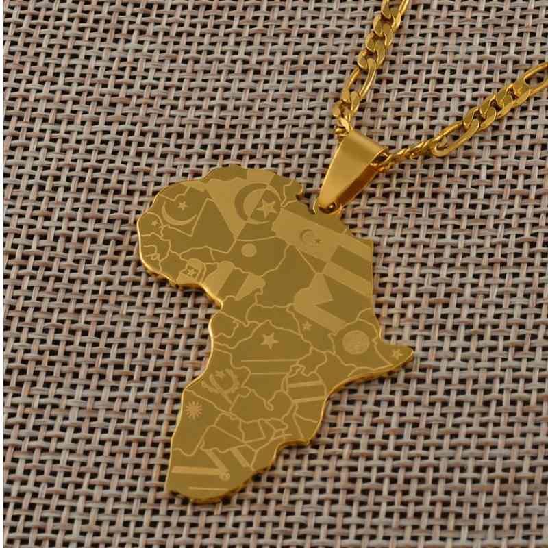 Pendentif Afrique Or 18k 