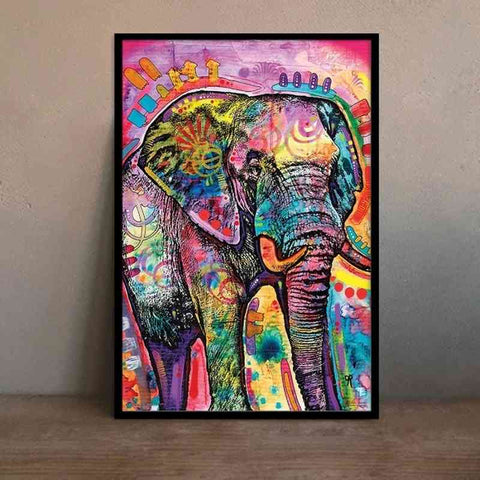Tableau Éléphant Multicolore