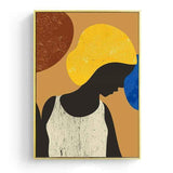 tableau africain bonnet jaune