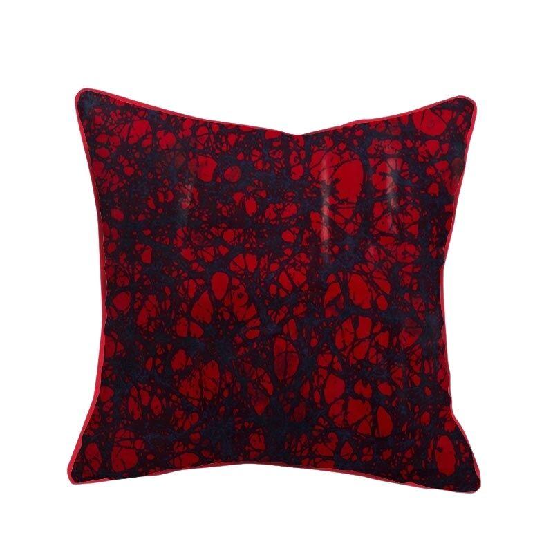 Housse de coussin wax rouge